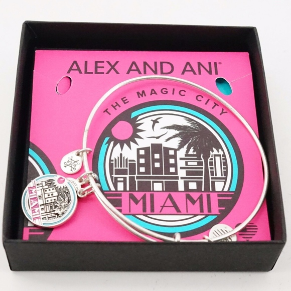 Alex and Ani Miami Charm Bangle - Picture 2 of 2